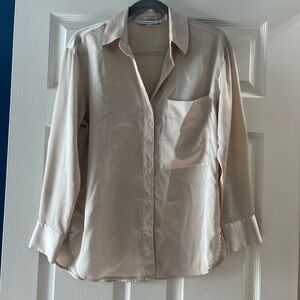 Abercrombie & Fitch Beige Oversized Shirt